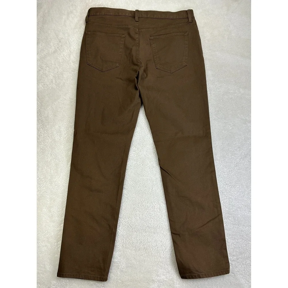 Banana Republic Traveler Jeans Mens 33x30 Brown Slim Fit Mid Rise Stretch Preppy